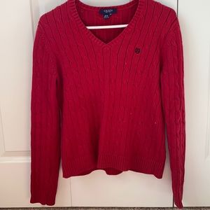 Classic Red Cable Sweater